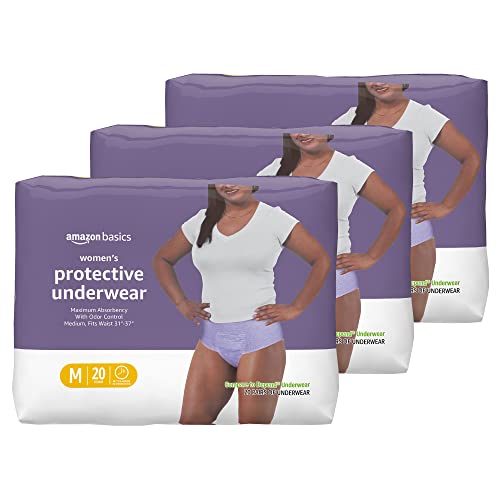Amazon Basics Women's Incontinence & Postpartum Underwear, Maximum Absorbency