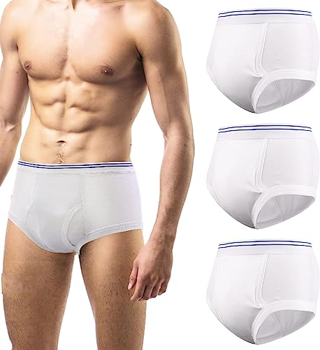 Men's Incontinence Briefs with Built-in Pad - Washable and Reusable