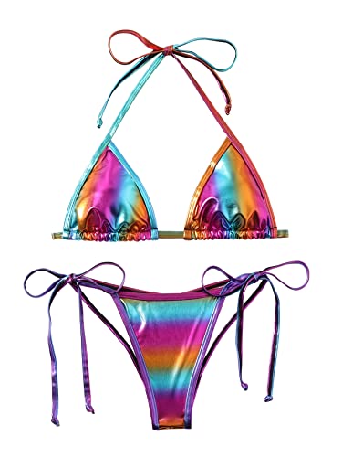 Balasami Women's Rainbow Bikini Sets