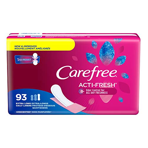 Carefree Acti-Fresh Pantiliners Extra Long Unscented - 93 Count