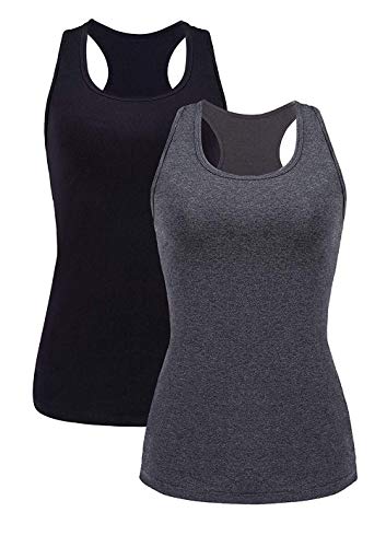 Basic Racerback Tank Top with Built-in Bra