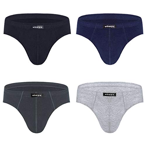 wirarpa Men's 100% Cotton Briefs Underwear: Soft, Breathable Comfort