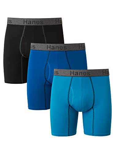 Hanes Men's Moisture-Wicking Boxer Briefs - Ultimate Comfort 3-Pack