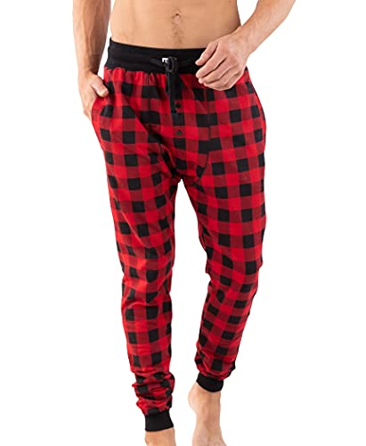 Lazy One Men's Red Plaid Pajama Pants