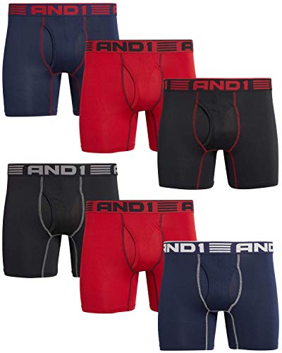 AND1 Men's Compression Boxer Briefs (6 Pack)