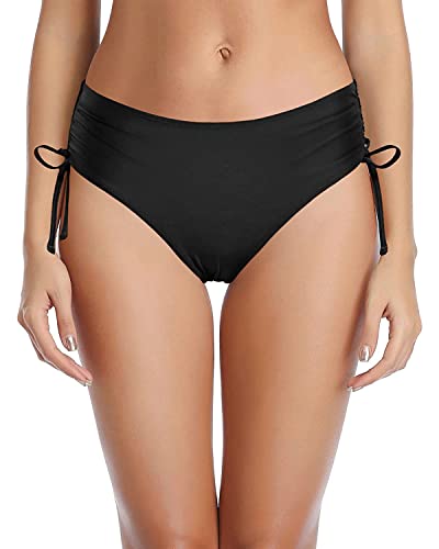 Black Bikini Bottoms with Side Tie: Tempting and Adjustable