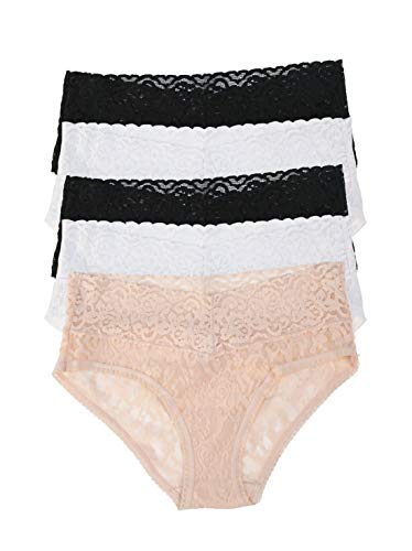 Felina Signature Stretchy Lace Low Rise Hipster Panty 5-Pack