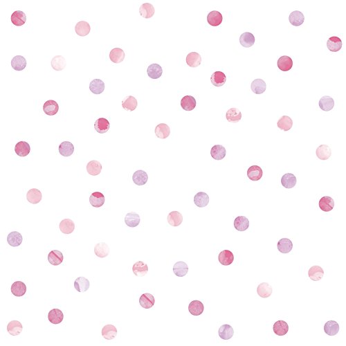 Watercolor Dots Wall Art Kit, Pink