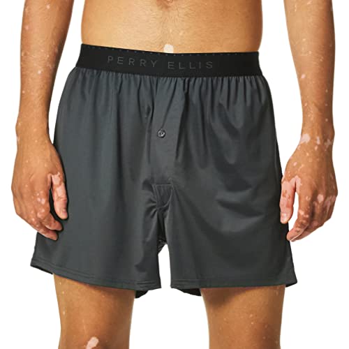 Perry Ellis Men's Luxe Solid Boxer Shorts