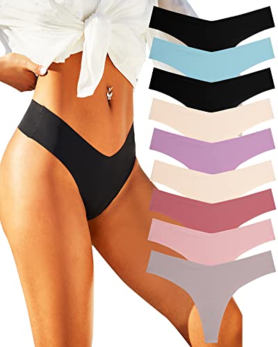 ALL OF ME Women's Seamless Thongs 9 Pack