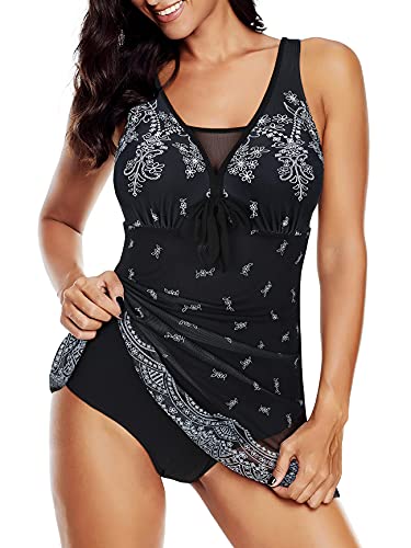 Women's Plus Size Swimdress with Tummy Control