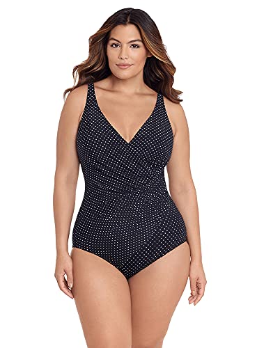 Miraclesuit Pin Point Oceanus Tummy Control One Piece Swimsuit