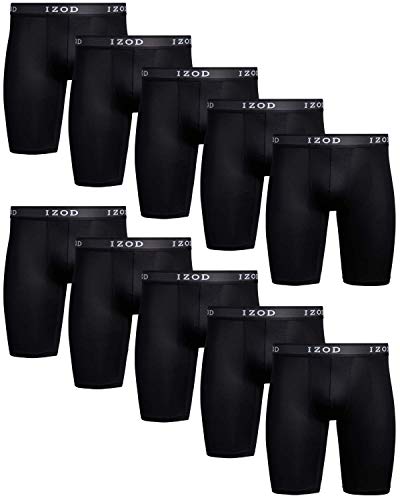 IZOD Men's Long Leg Performance Boxer Briefs (10 Pack)