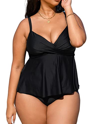 CUPSHE Women Swimsuit Tankini Set