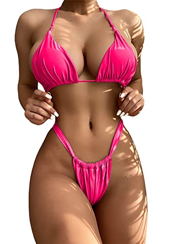 SheIn Sexy Bikini Bra with Thong Swimsuit Sets