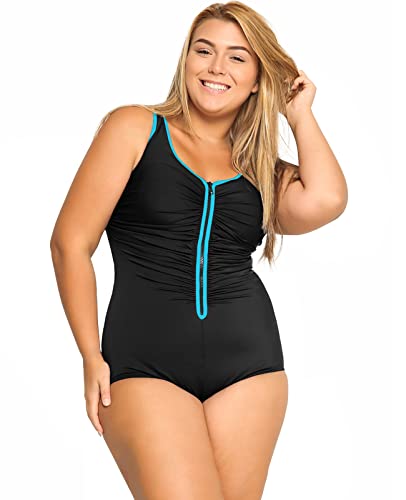 Delimira Women's One Piece Plus Size Swimsuit