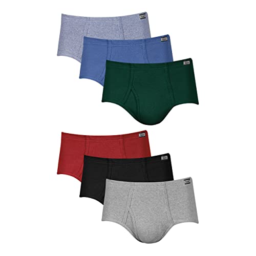 Hanes Men's Mid-Rise Briefs, Stretch Cotton Underwear (Pack of 6)