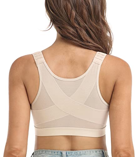 DotVol Women's Front Closure Back Support Bra