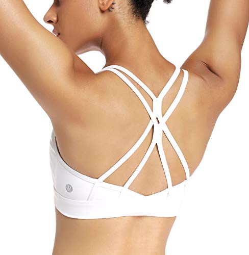 Strappy Sports Bra for Women with Crisscross Back