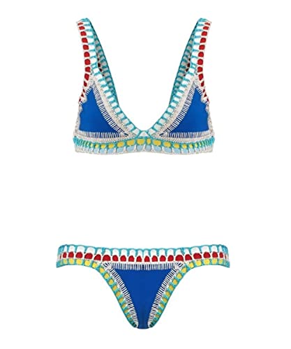 Reversible Sexy Bikini Top and Bottom Swimsuit Set Blue