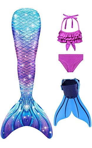 Mermaid Tails for Kids with Sparkle Mermaid Swimsuit