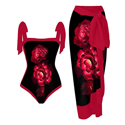 Women's Floral Bikini Sets with Cover Ups