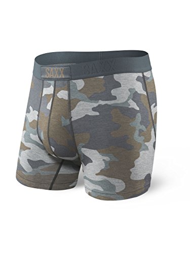 SAXX Underwear Co. Men's Super Soft Boxer Briefs - Grey Supersize Camo
