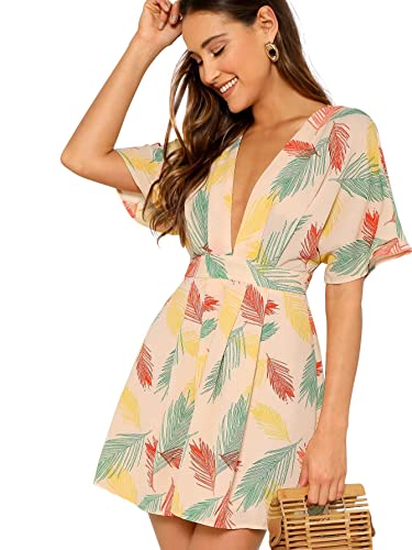 Floerns Women's Tropical Floral Summer Dress