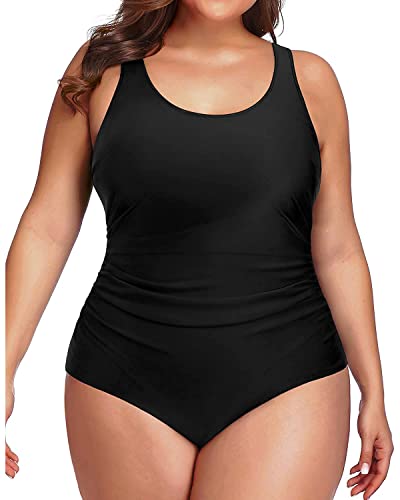 Daci Women Black Plus Size Swimsuit XXL