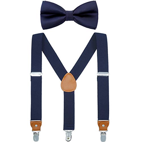 Adjustable Silk Bowties & Suspender Sets for Boys - WELROG