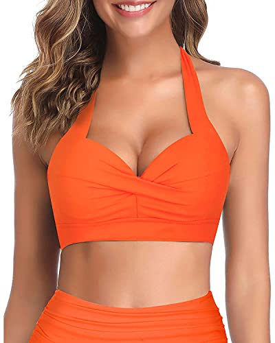 Tempt Me Women Orange Push Up Bikini Top