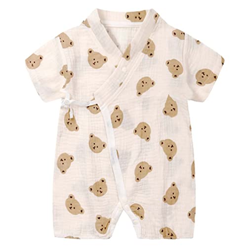 PAUBOLI Baby Kimono Infant Cotton Romper