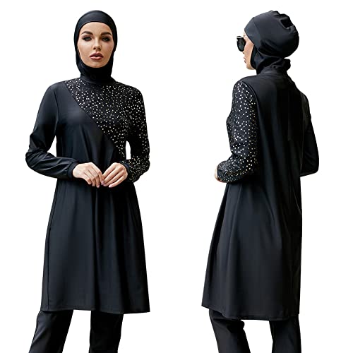 Modest Swimwear Islamic Burkini Swimsuit Full Cover Hijab 3 Piece Set