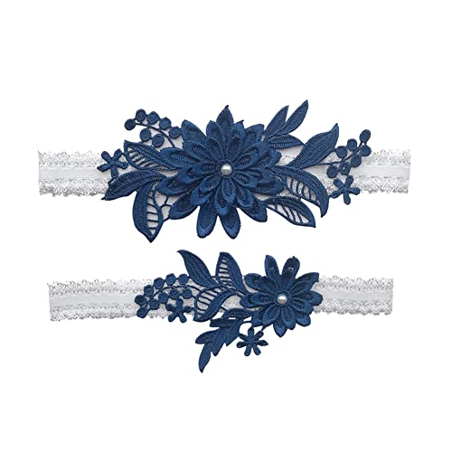 Bridal Lace Garter Set: Beautiful Wedding Garters with Faux Pearls