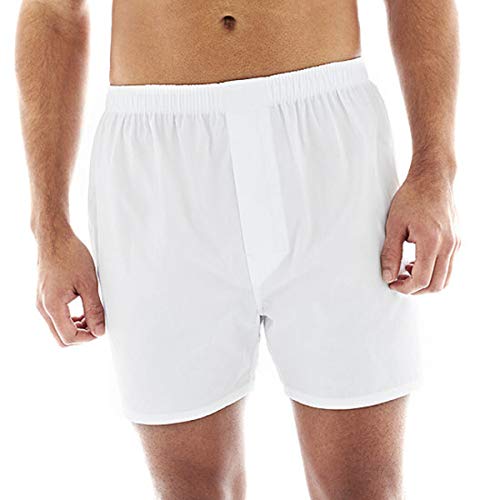 Stafford Woven Cotton Boxers (Large, White)