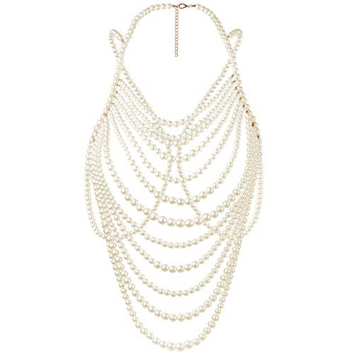 Fashionable Pearl Body Chain