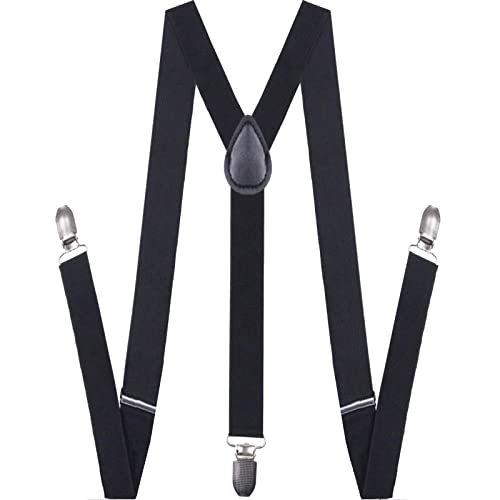 GUCHOL Black Suspenders for Men