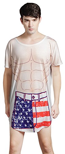 Bellady Unisex Bikini Sleepwear Muscle Print T-Shirt