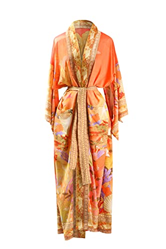Silk Kimono Long Robe Beach Cover Up
