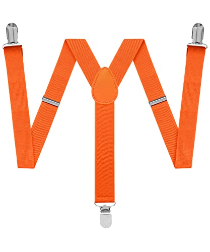 Stylish and Versatile Man of Men Suspenders - Orange