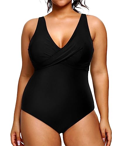 Yonique Slimming Plus Size Swimsuit for Women Tummy Control