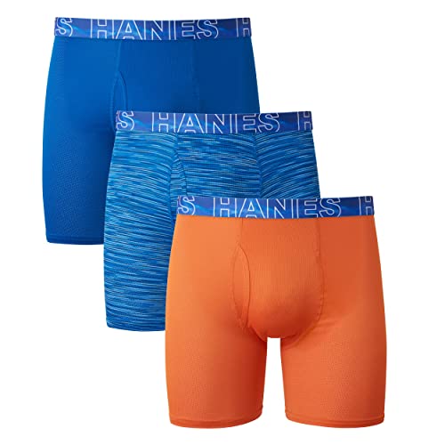 Hanes Men's Mesh Underwear, X-Temp Cooling Boxer Briefs