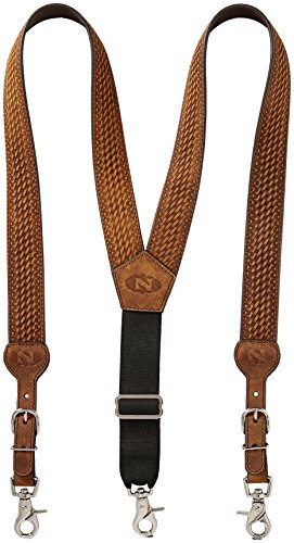Nocona Basketweave Leather Suspenders