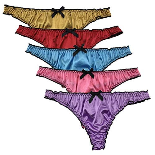 Colorful Star Satin G-string Panties