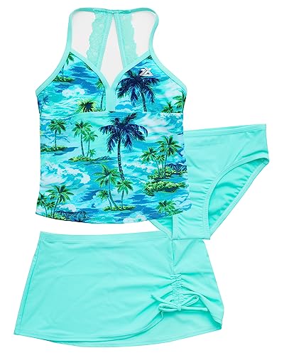 ZeroXposur Girls Swimsuit 3-Piece Set - UPF 30+ Girls Swimwear