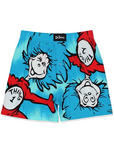 Dr. Seuss Cat in the Hat Men's Button Fly Boxer Shorts