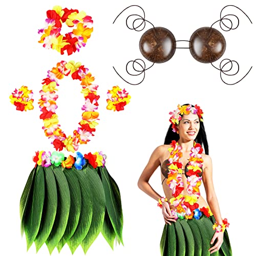 Yahenda Hawaiian Grass Skirt Costume for Woman