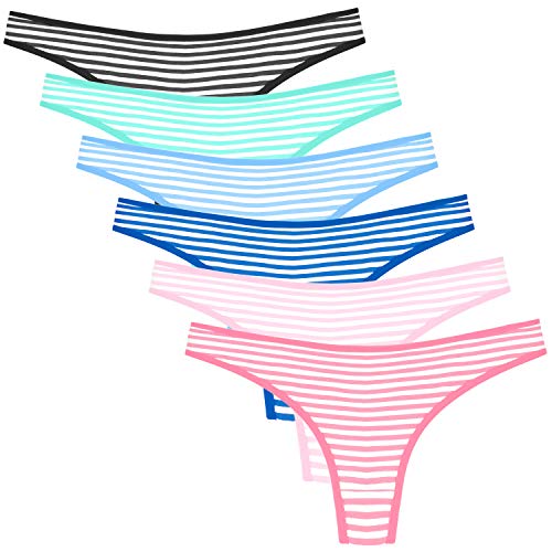 ANZERMIX Women's Thong Panties Pack of 6