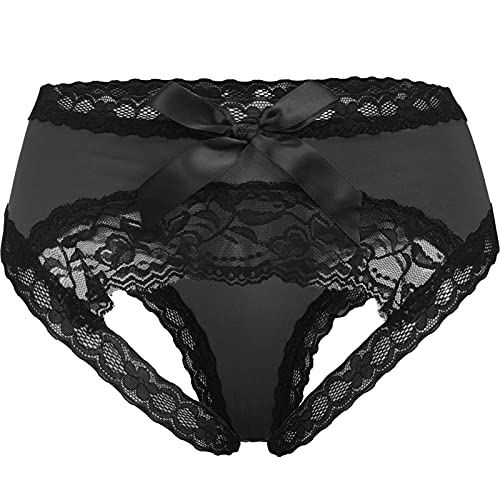Sexy Lace Panties Bowknot Briefs Midnight Lingerie