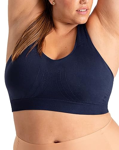 Comfortable and Supportive Seamless Racerback Wireless Sports Bra